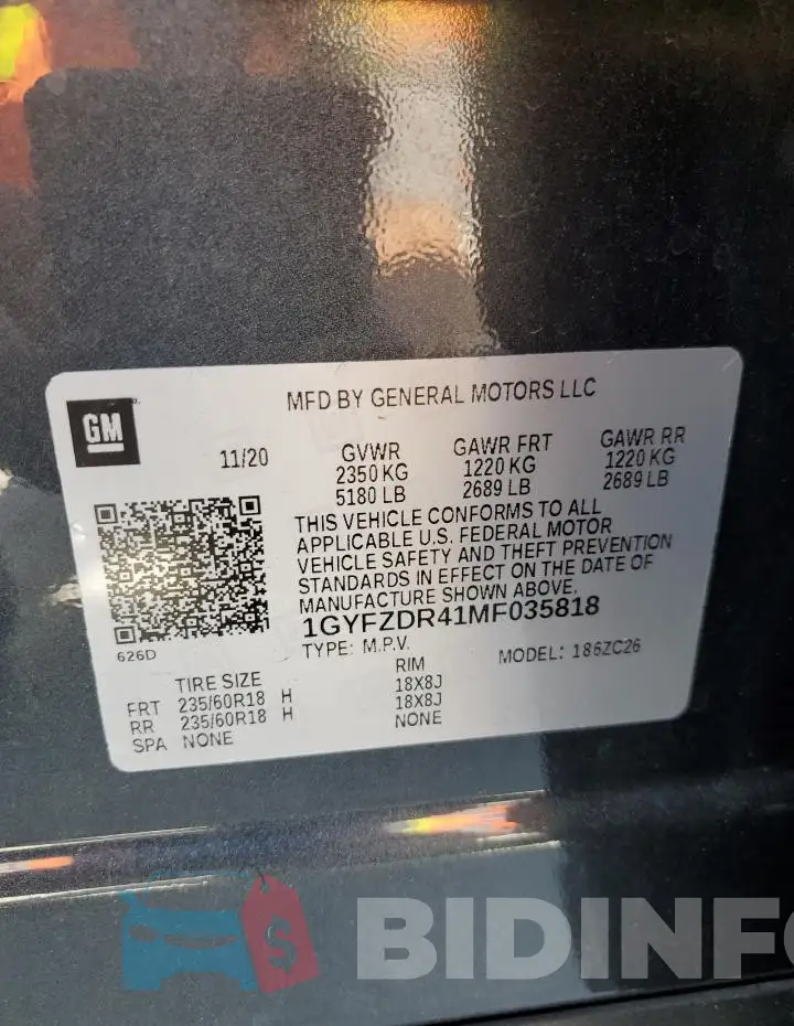 1GYFZDR41MF035818 Photo# 14