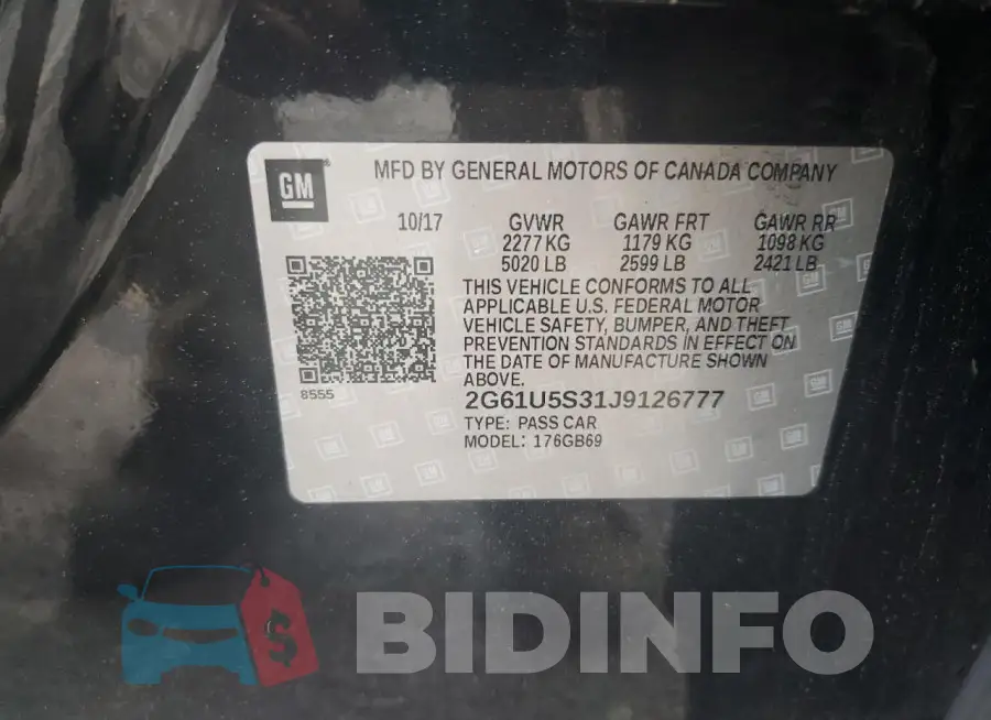 2G61U5S31J9126777 Photo# 12