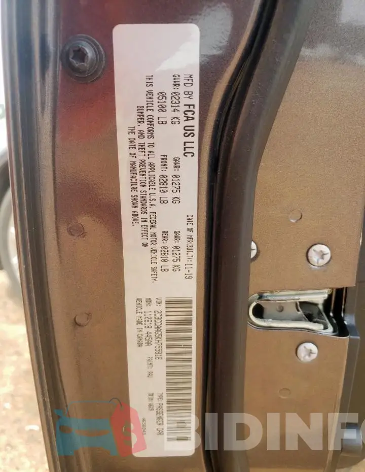 2C3CCAAG5KH755816 Photo# 12