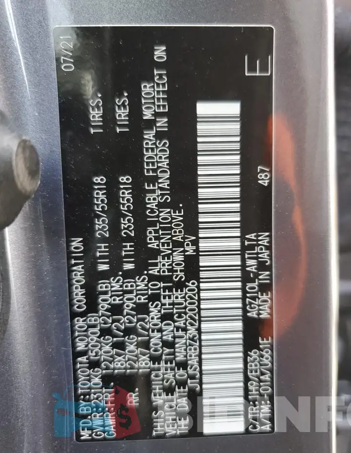 JTJSARBZ3M2200206 Photo# 13