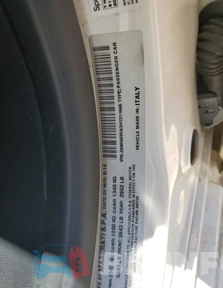 ZAM56RRA3H1211666 Photo# 13