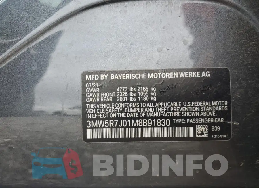 3MW5R7J01M8B91830 Photo# 12