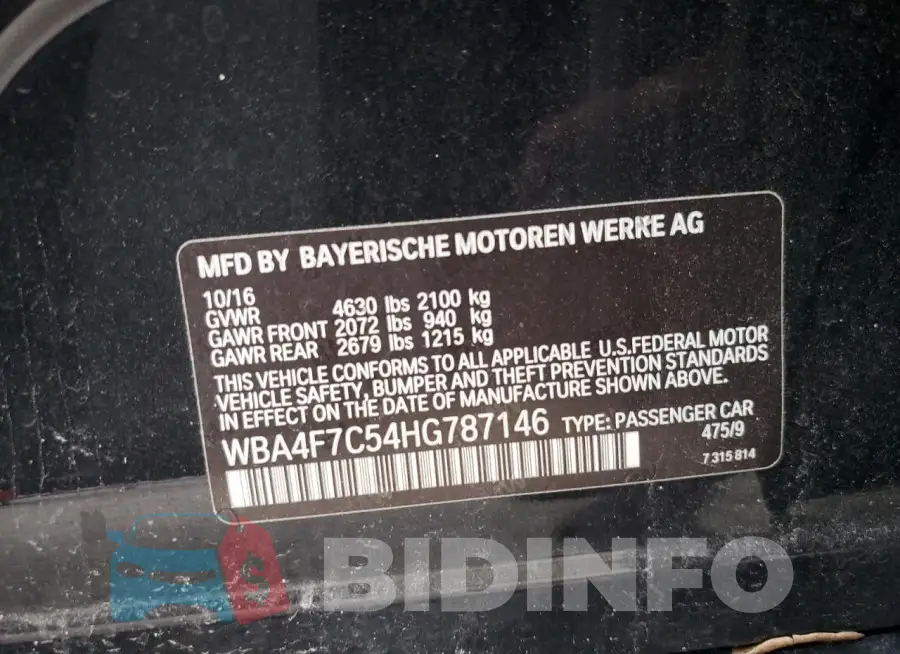 WBA4F7C54HG787146 Photo# 12