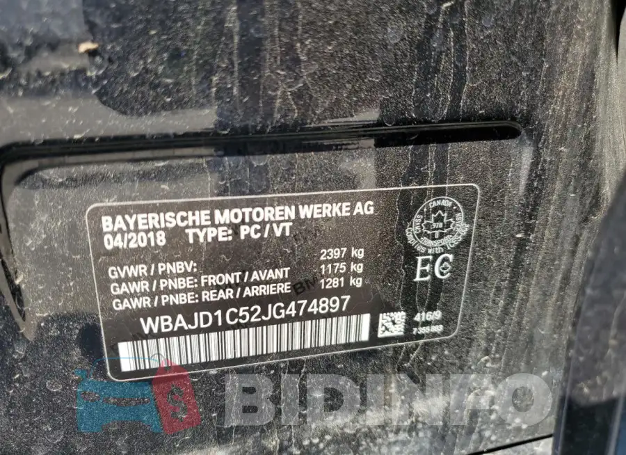 WBAJD1C52JG474897 Photo# 12