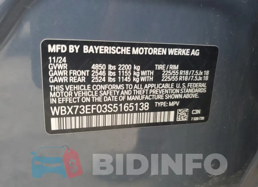 WBX73EF03S5165138 Photo# 14