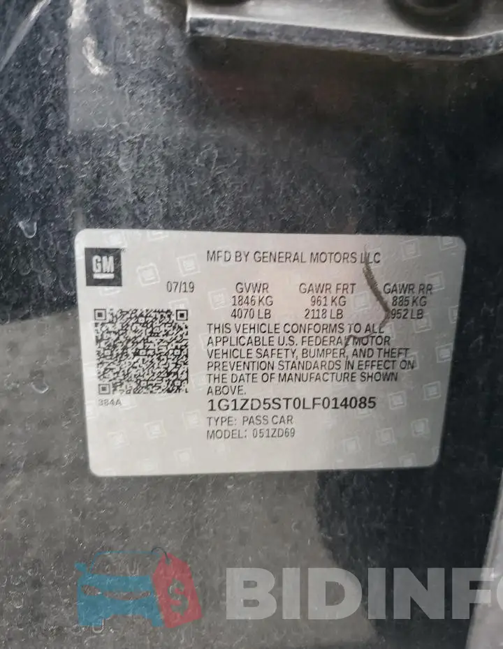1G1ZD5ST0LF014085 Photo# 12
