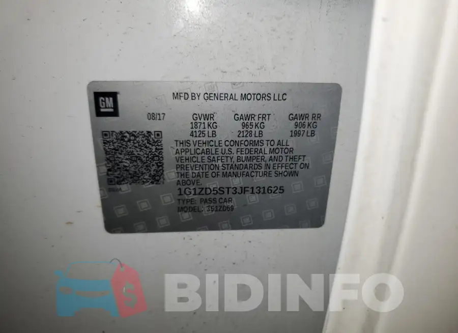1G1ZD5ST3JF131625 Photo# 12