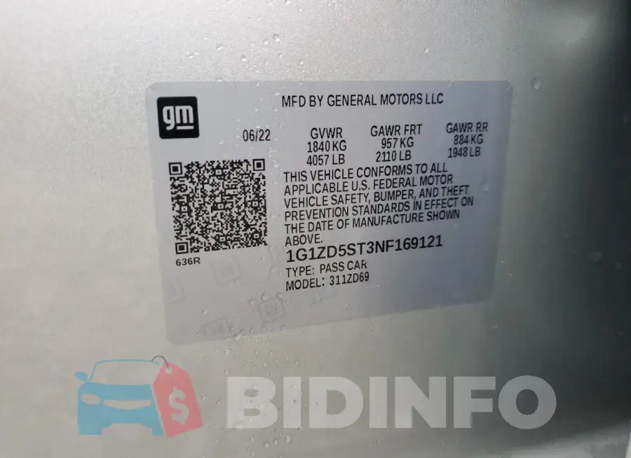 1G1ZD5ST3NF169121 Photo# 12