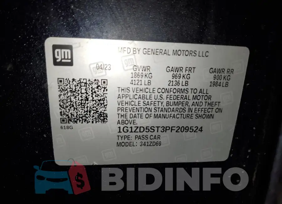 1G1ZD5ST3PF209524 Photo# 12