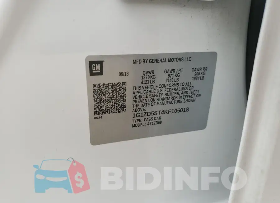 1G1ZD5ST4KF105018 Photo# 12