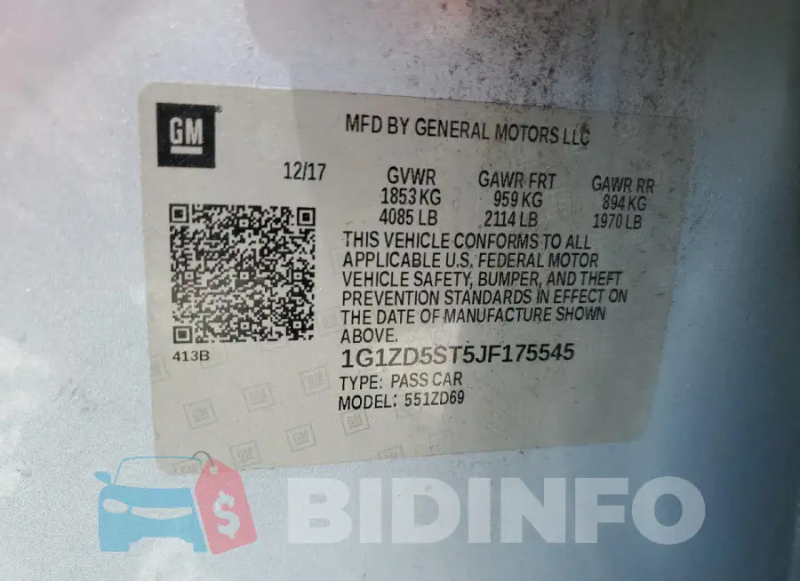 1G1ZD5ST5JF175545 Photo# 12
