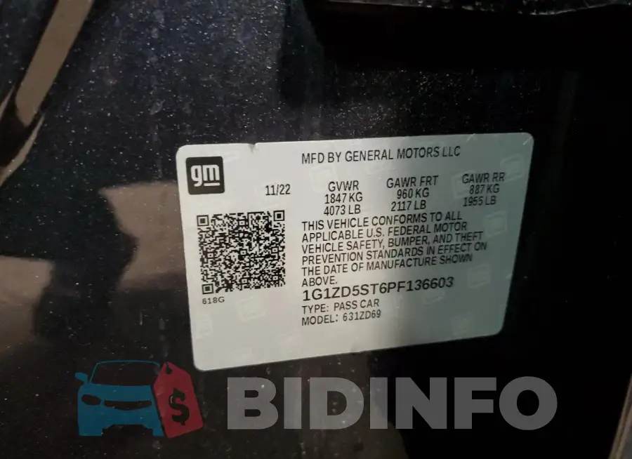 1G1ZD5ST6PF136603 Photo# 12