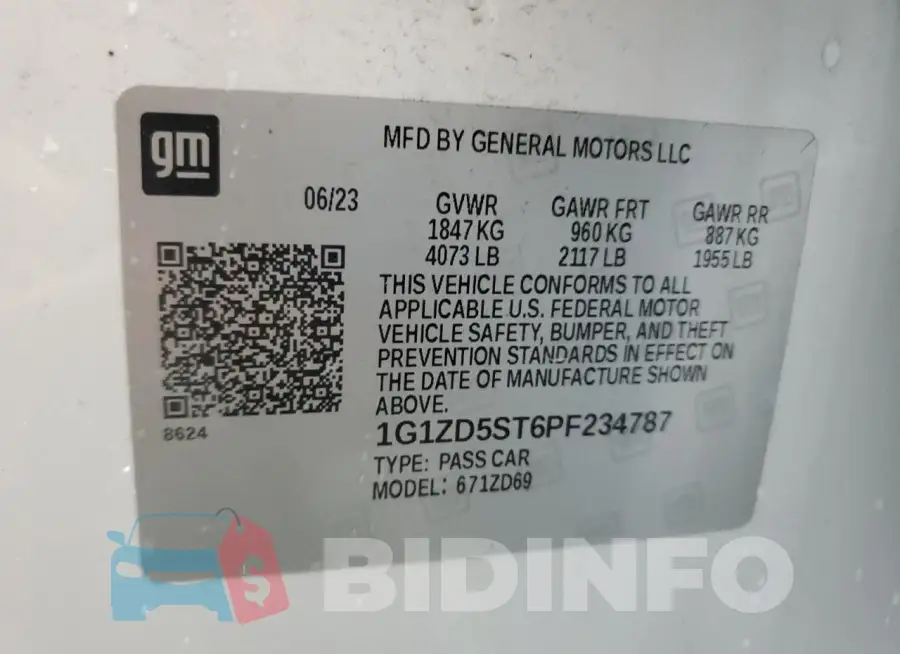 1G1ZD5ST6PF234787 Photo# 13