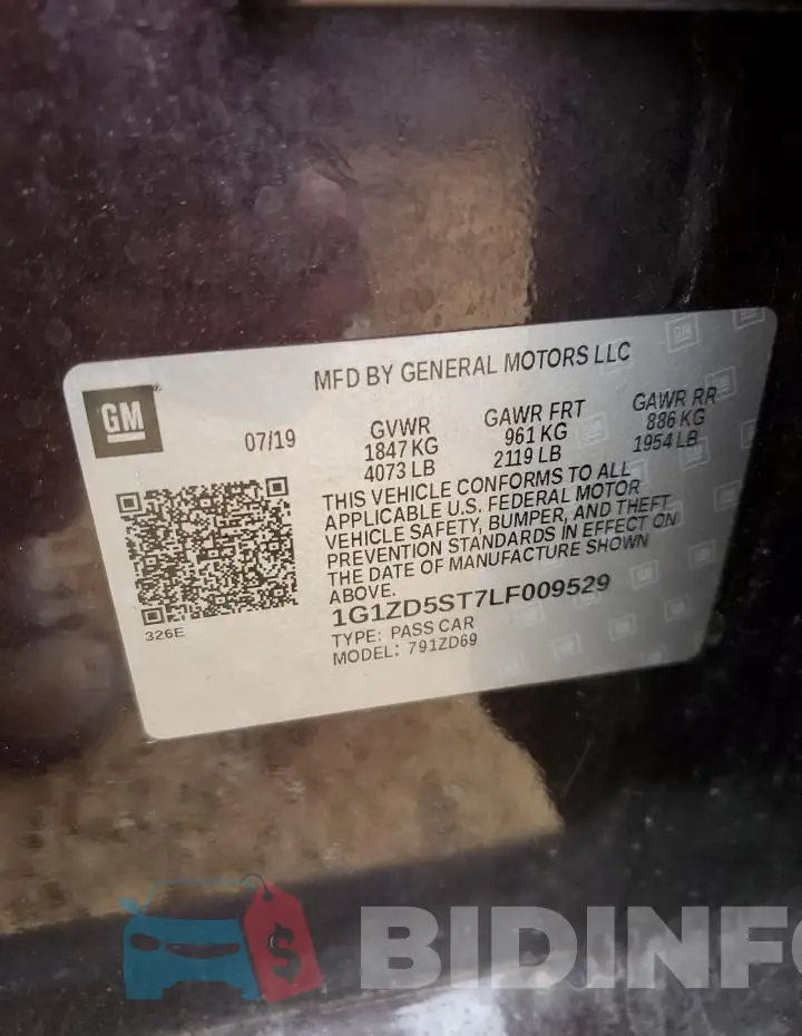 1G1ZD5ST7LF009529 Photo# 12