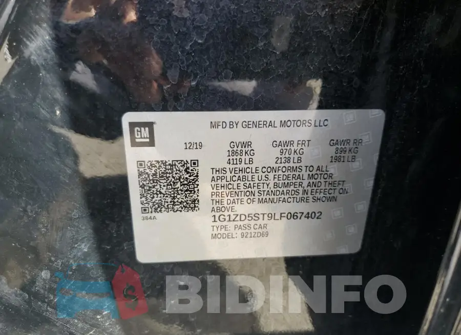 1G1ZD5ST9LF067402 Photo# 12