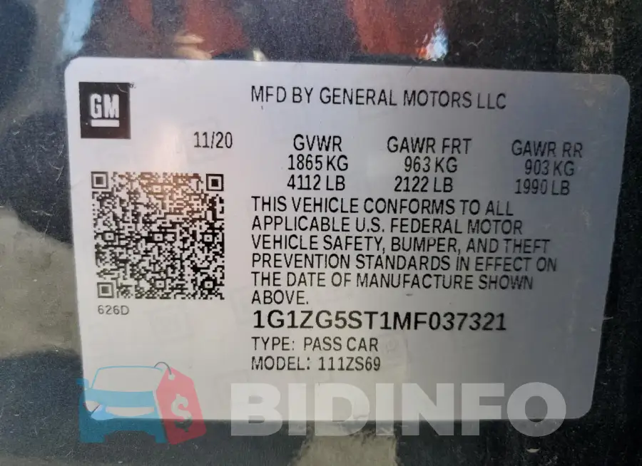 1G1ZG5ST1MF037321 Photo# 12