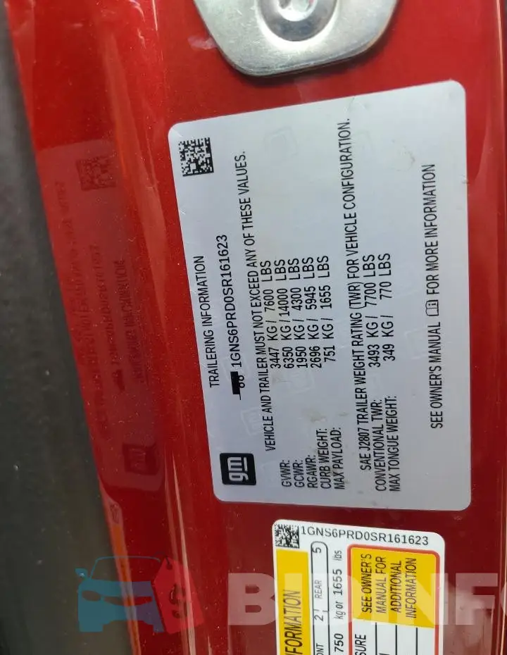 1GNS6PRD0SR161623 Photo# 13