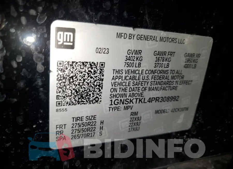 1GNSKTKL4PR308992 Photo# 14