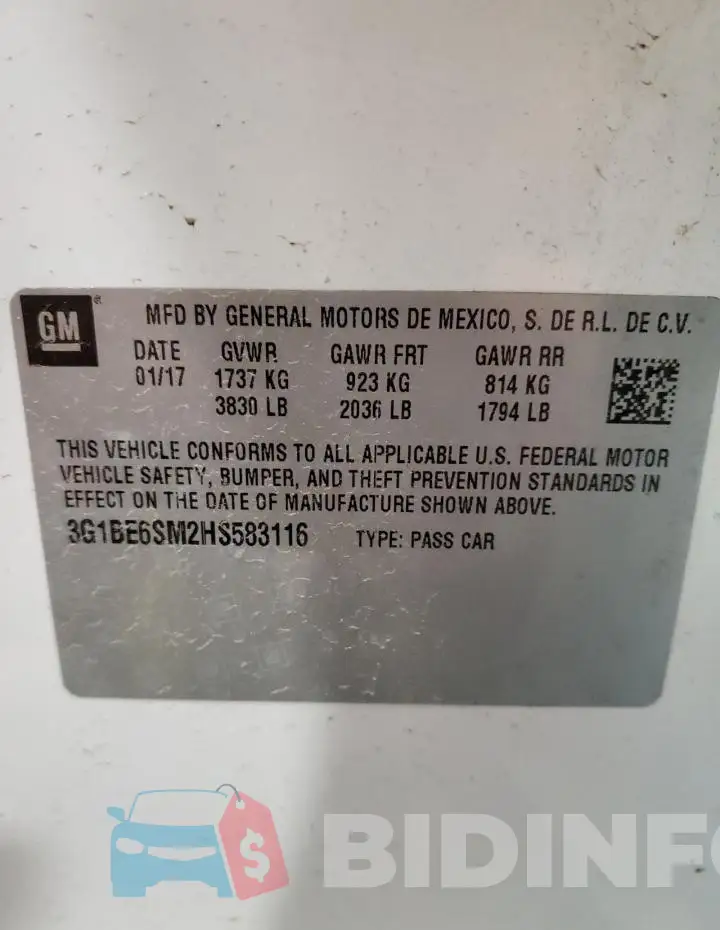 3G1BE6SM2HS583116 Photo# 12