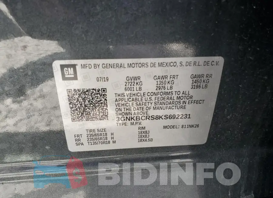 3GNKBCRS8KS692231 Photo# 13