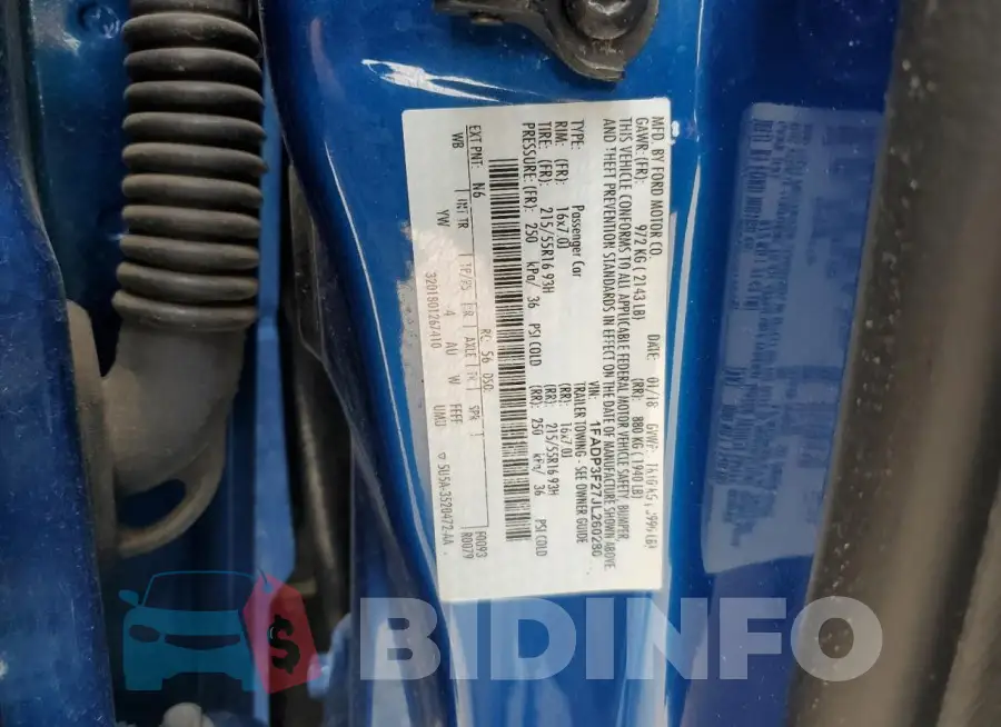 1FADP3F27JL260280 Photo# 12