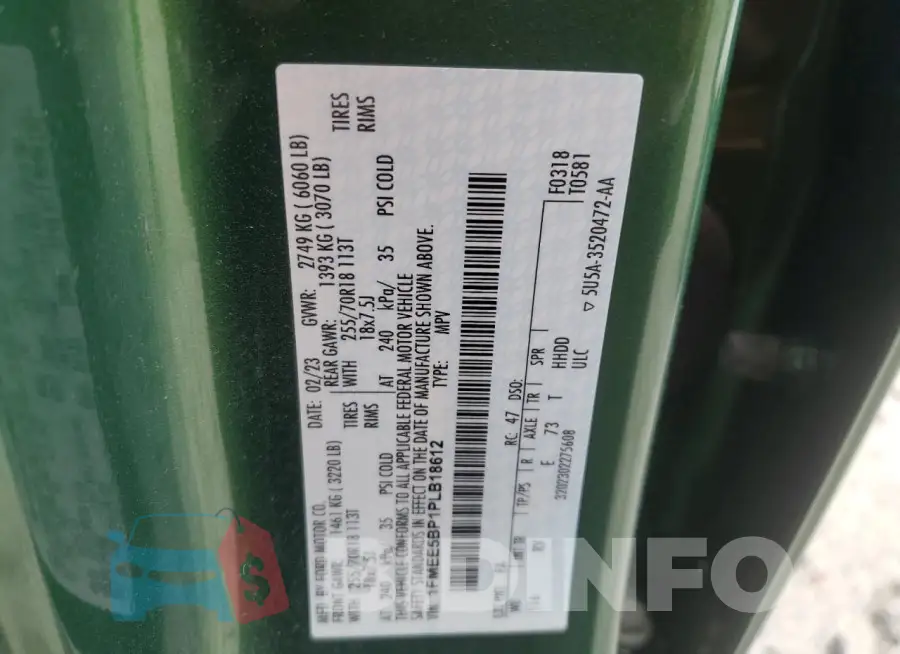 1FMEE5BP1PLB18612 Photo# 13
