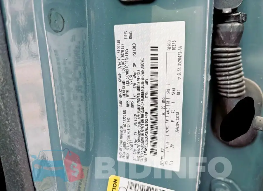 1FMEE5DP3NLB62749 Photo# 10