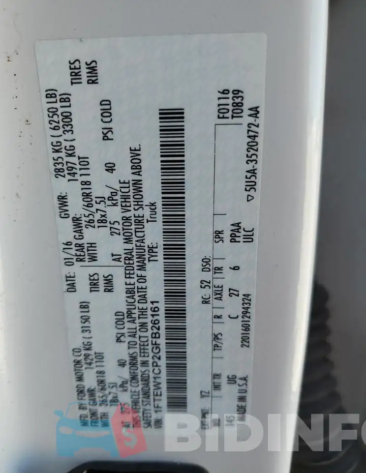 1FTEW1CP2GFB26161 Photo# 12