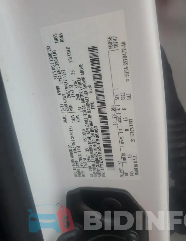 1FTEW1E55JFB08983 Photo# 12