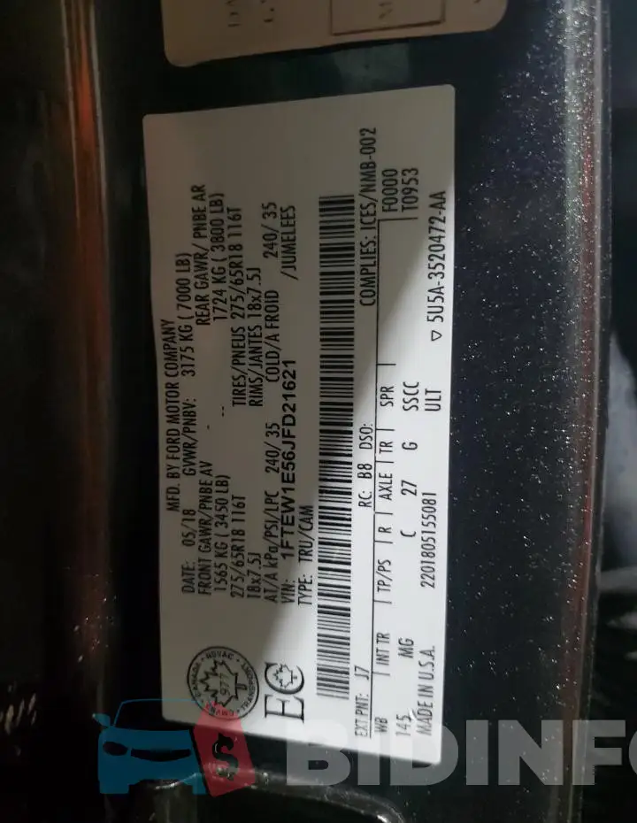 1FTEW1E56JFD21621 Photo# 13