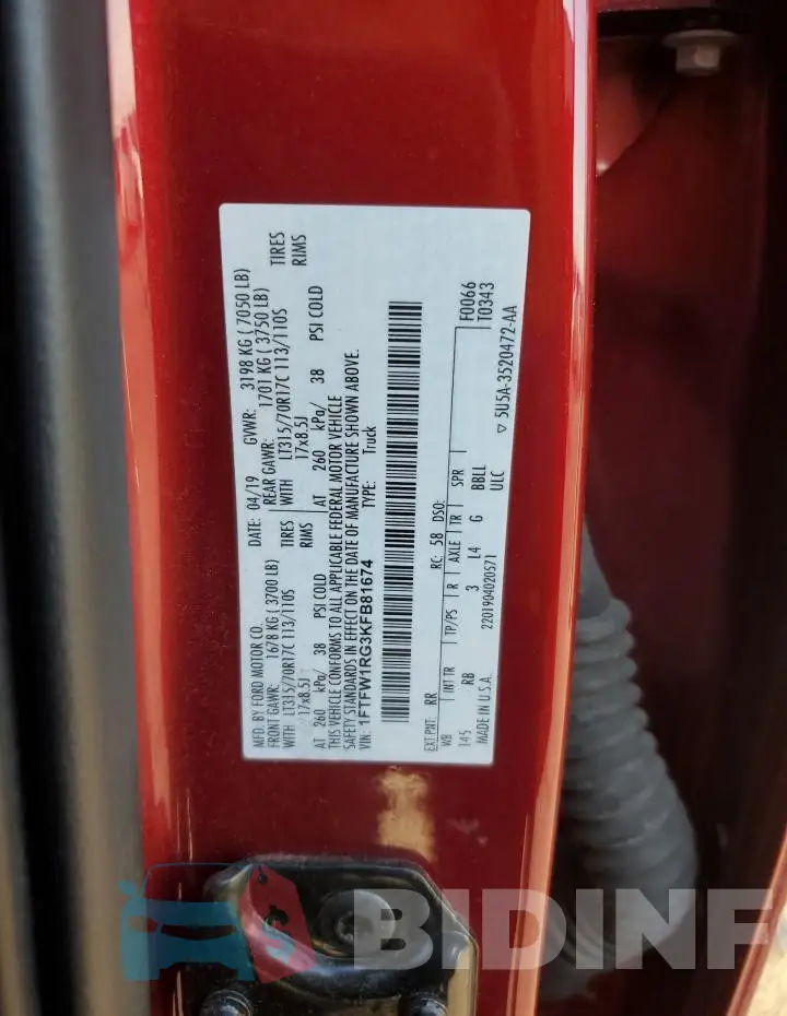 1FTFW1RG3KFB81674 Photo# 12
