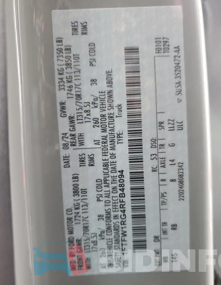1FTFW1RG4RFB48094 Photo# 12