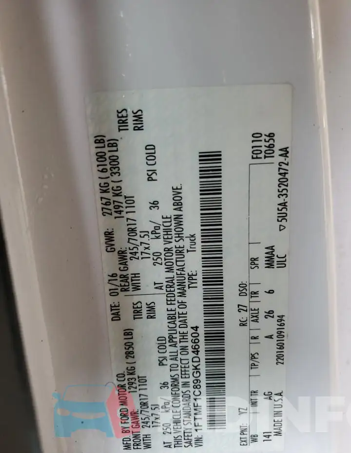 1FTMF1C89GKD46604 Photo# 12