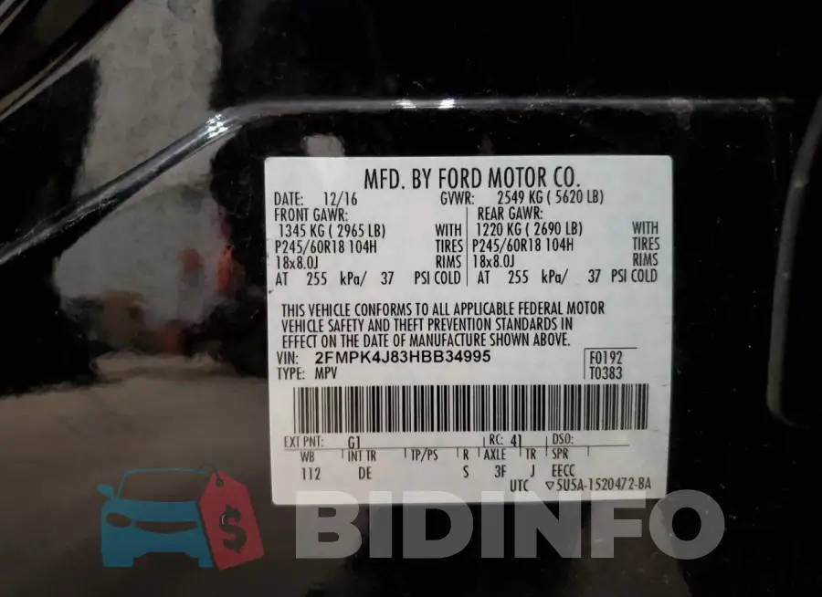2FMPK4J83HBB34995 Photo# 13