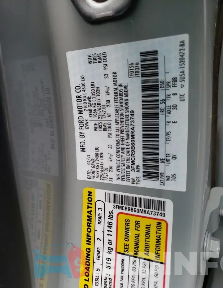 3FMCR9B60MRA73749 Photo# 13