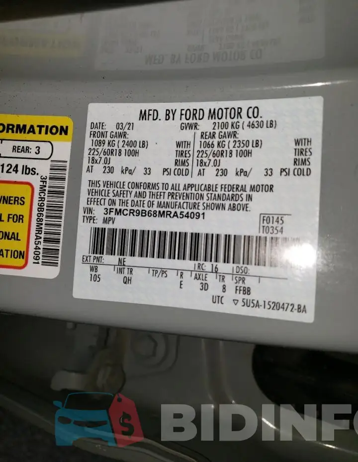 3FMCR9B68MRA54091 Photo# 13