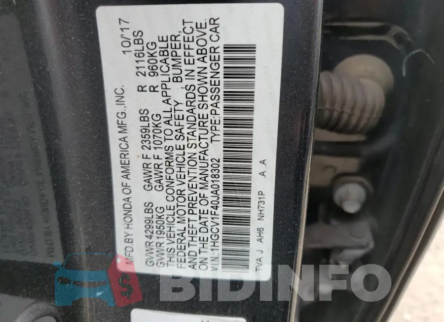 1HGCV1F40JA018302 Photo# 12
