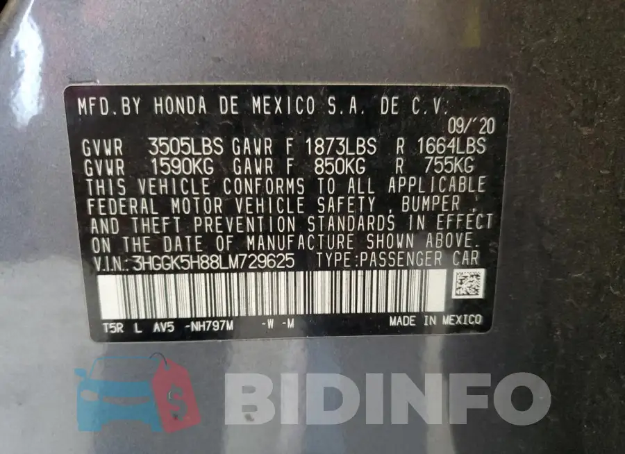 3HGGK5H88LM729625 Photo# 12