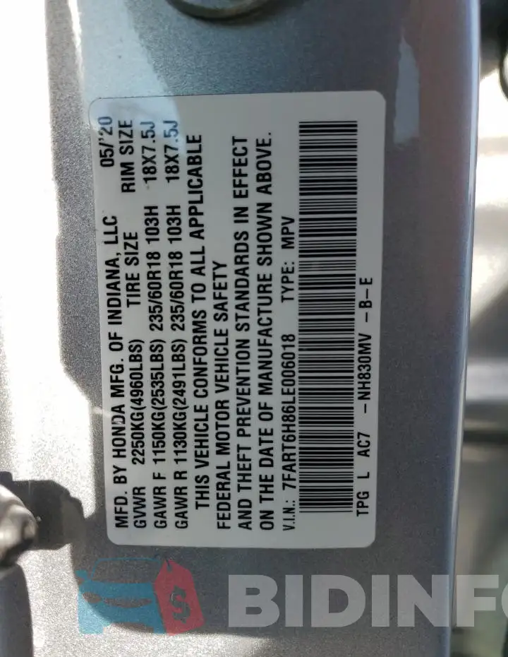 7FART6H86LE006018 Photo# 13