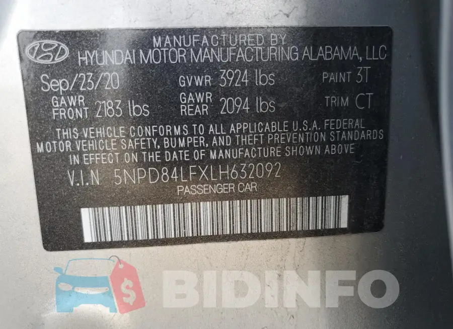 5NPD84LFXLH632092 Photo# 13