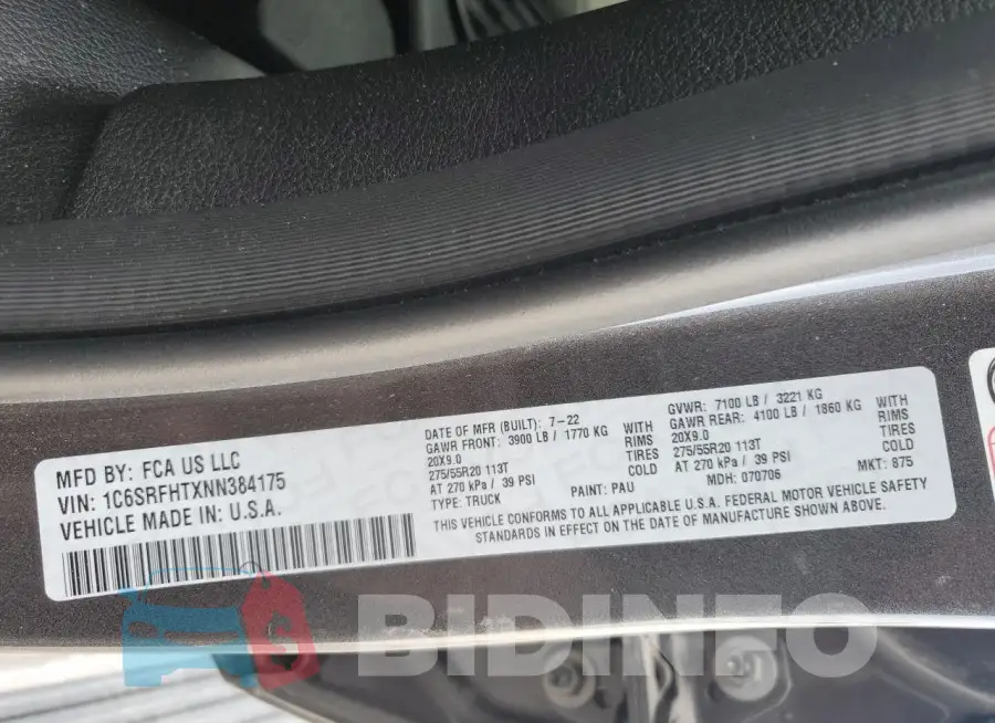 1C6SRFHTXNN384175 Photo# 12
