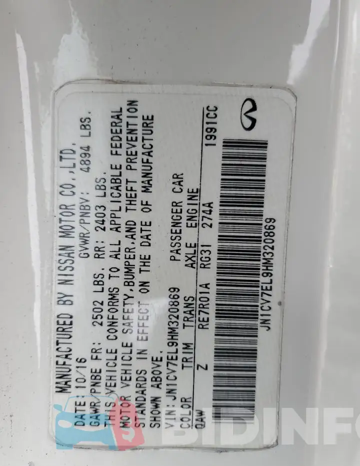 JN1CV7EL9HM320869 Photo# 12