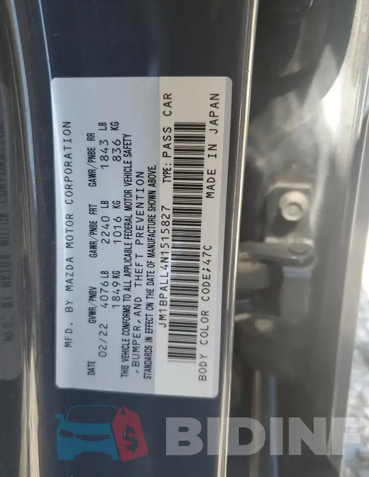 JM1BPALL4N1515827 Photo# 12