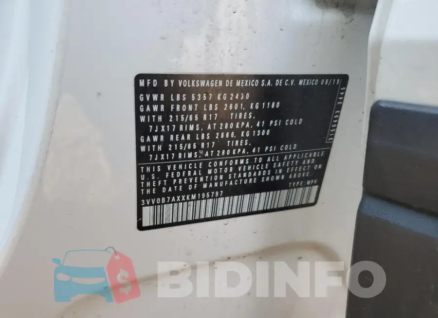 3VV0B7AXXKM195797 Photo# 13