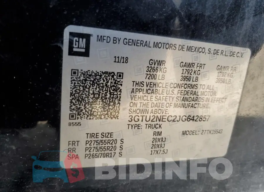 3GTU2NEC2JG642857 Photo# 12