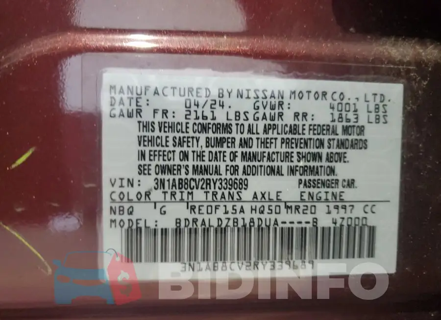 3N1AB8CV2RY339689 Photo# 12