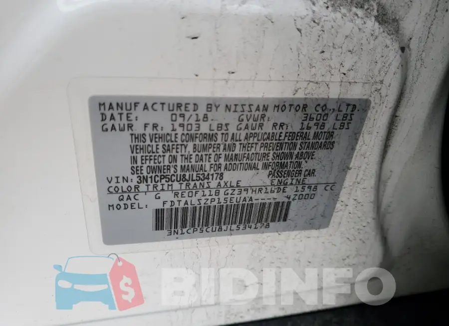 3N1CP5CU8JL534178 Photo# 12