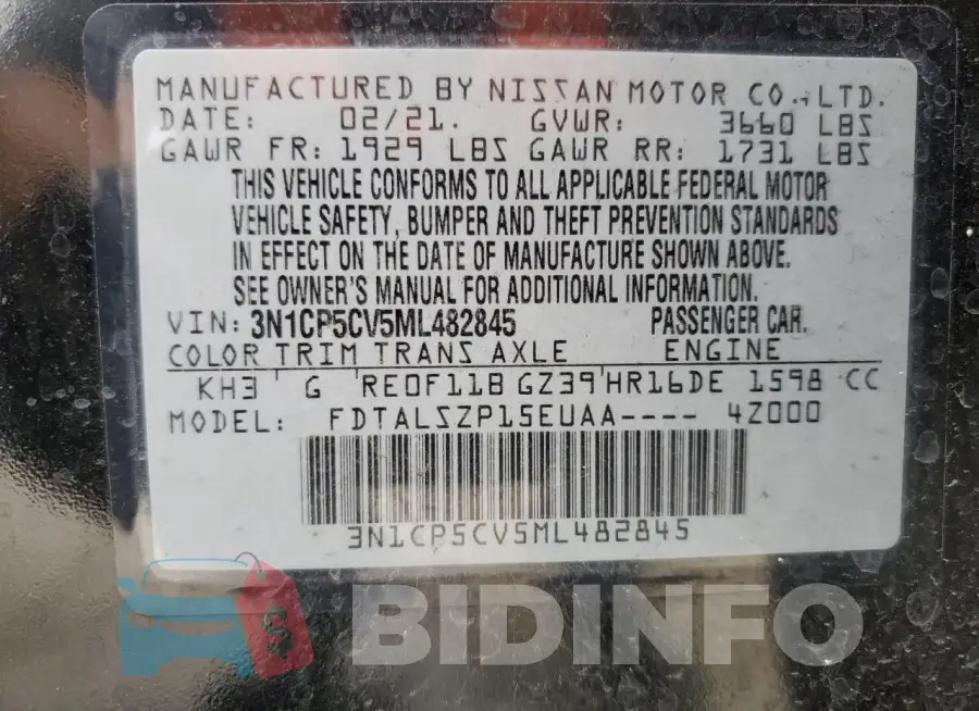 3N1CP5CV5ML482845 Photo# 14