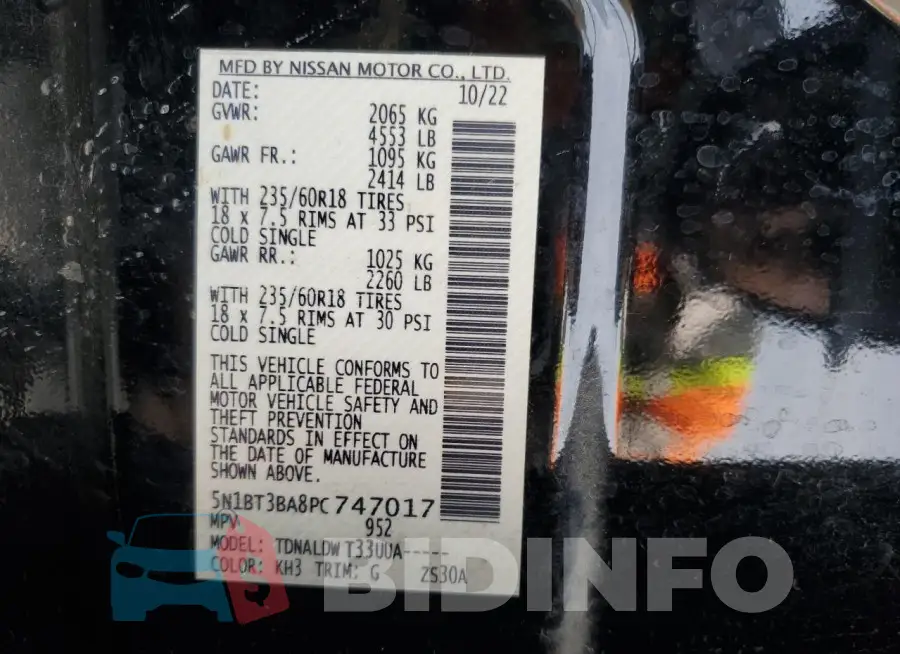 5N1BT3BA8PC747017 Photo# 13
