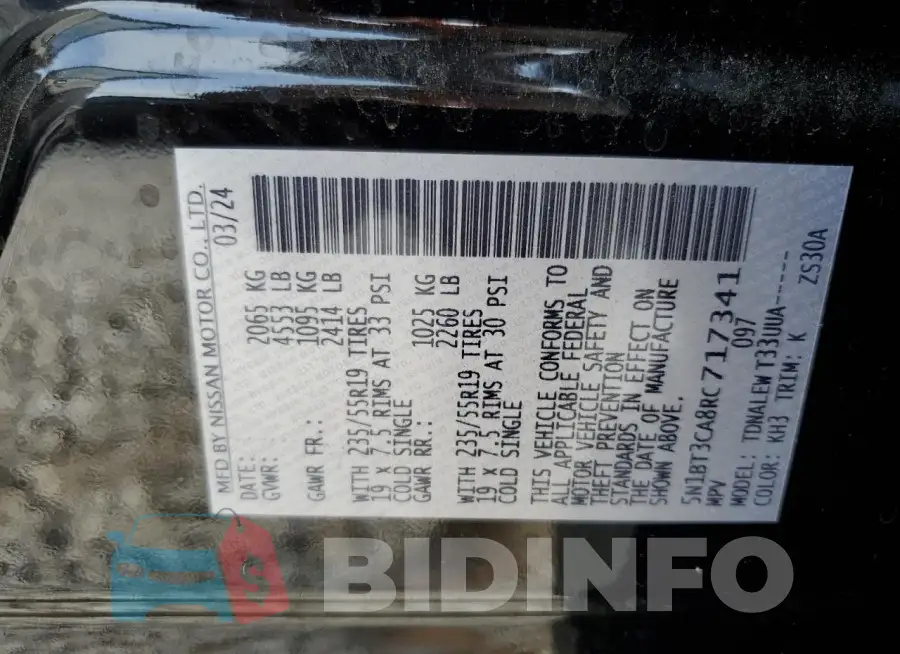 5N1BT3CA8RC717341 Photo# 14
